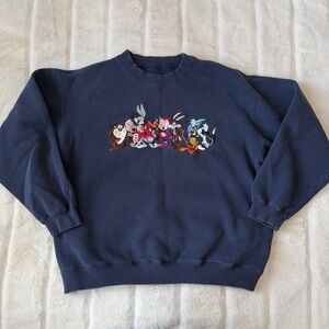 Vintage Looney Tunes Embroidered Crewneck Size Small